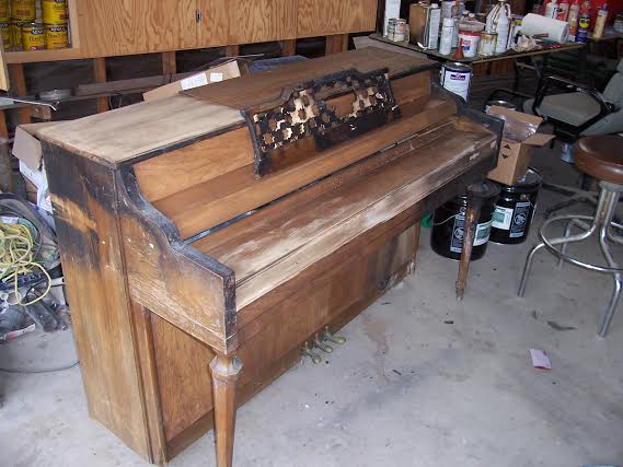 Fire Damaged Piano - Scorched by the Flames