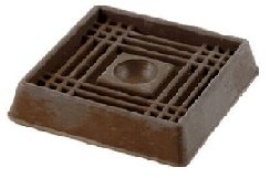 Square Rubber Caster Cups - 2 inch x 2 inch - Set of 4
